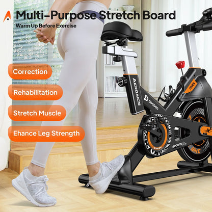 Exercise Bike Indoor Cycling Bike Magnetic Cycle Bicycle Adjustable Stationary Magnetic Resistance for Home Office Cardio Workout Machine Max Weight 330 Lbs